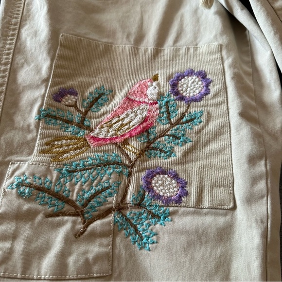 Sundance Cream Khaki Embroidered Straight Leg Pants Boho Women's Size 2 - Picture 15 of 15